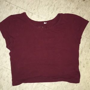 Maroon Crop Top